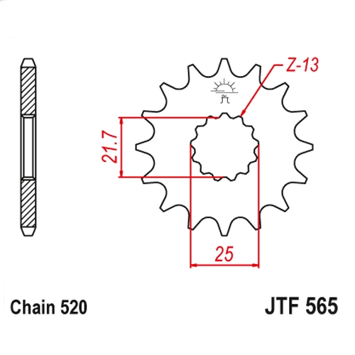 Зірка передня JT JTF565.14