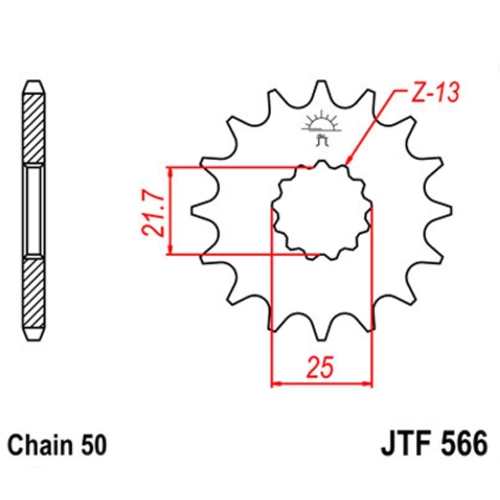 Зірка передня JT JTF566.15RB