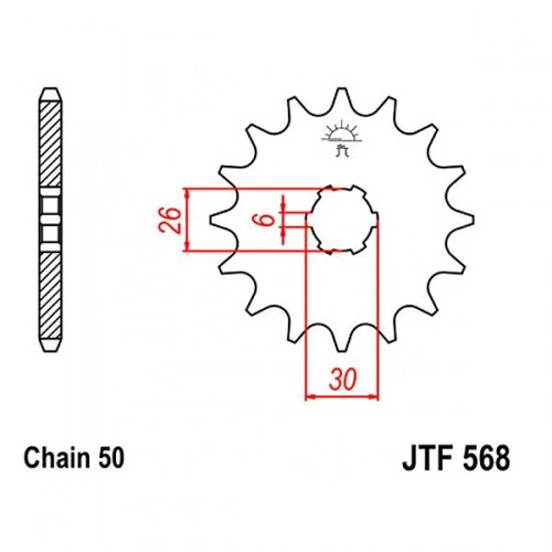 Зірка передня JT JTF568.18