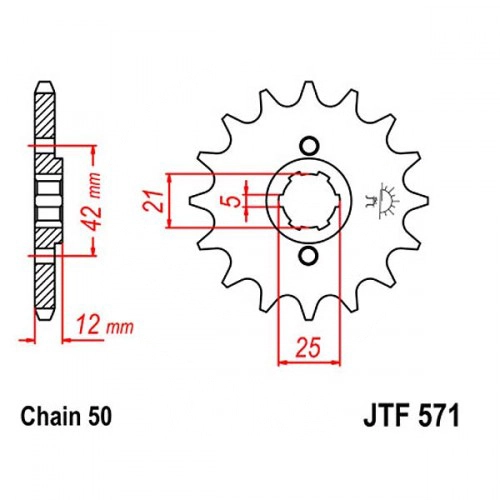 Зірка передня JT JTF571.15