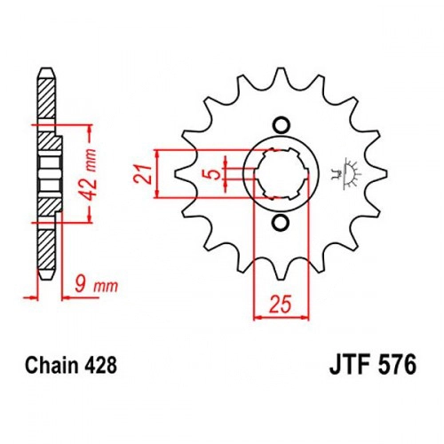 Зірка передня JT JTF576.19