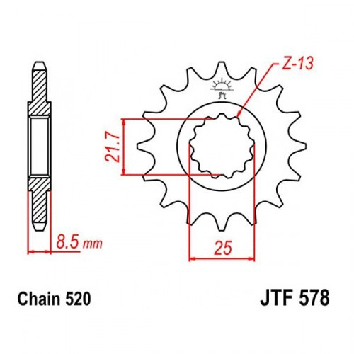 Зірка передня JT JTF578.14