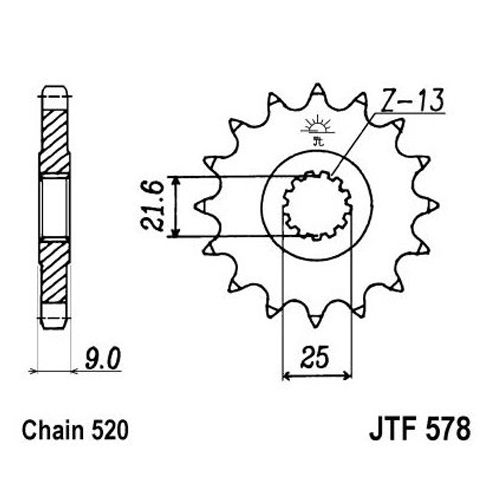 Зірка передня JT JTF578.18