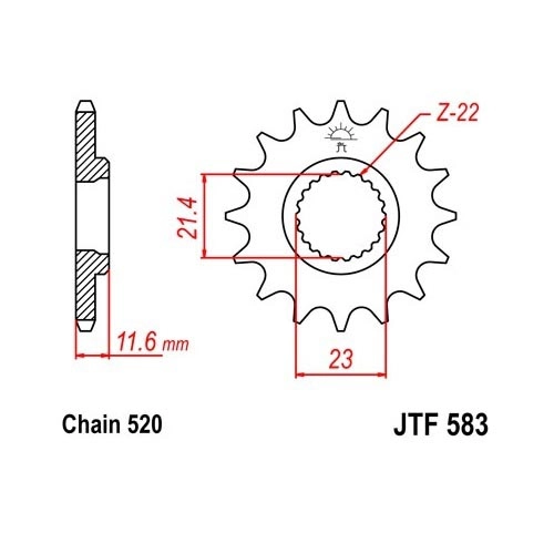 Зірка передня JT JTF583.14