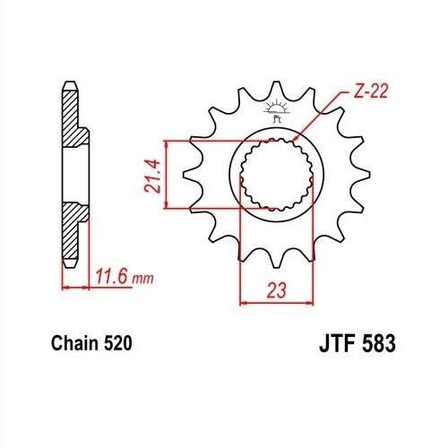 Зірка передня JT JTF583.15