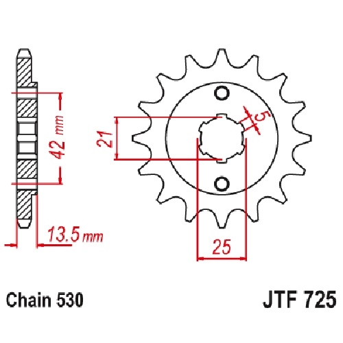 Зірка передня JT JTF725.15