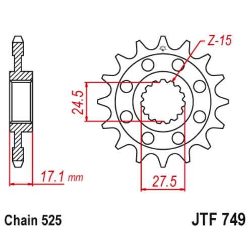 Звезда передняя JT JTF749.14