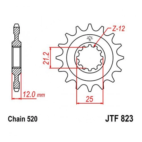 Зірка передня JT JTF823.15