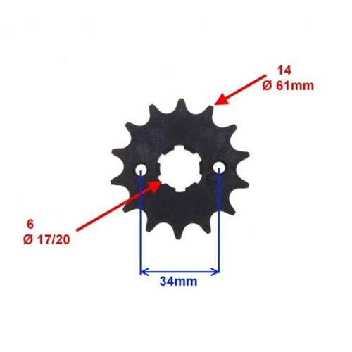 Зірка передня Motorace MZP-042.14