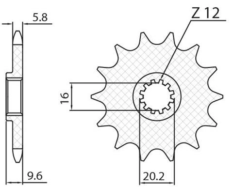 Зірка передня Sunstar 11014