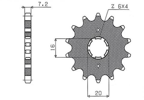 Зірка передня Sunstar 20613