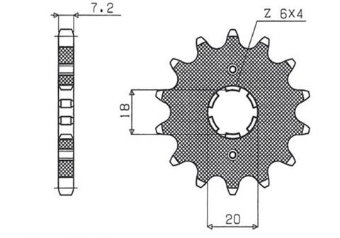 Зірка передня Sunstar 20714