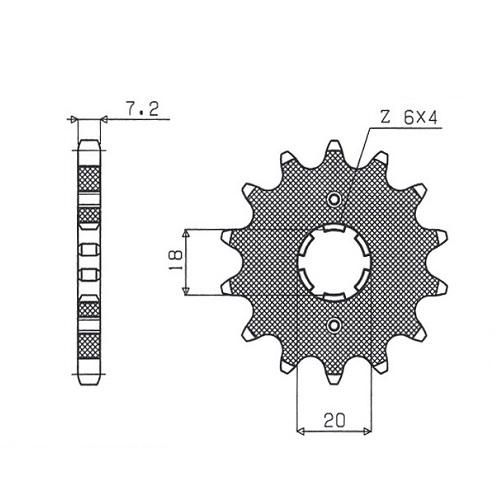 Зірка передня Sunstar 20715
