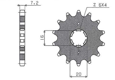 Зірка передня Sunstar 22814