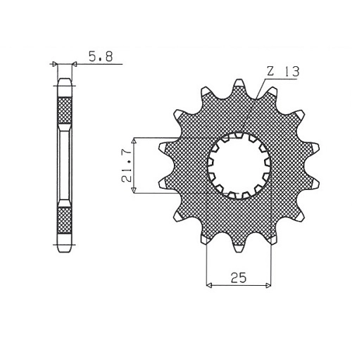 Зірка передня Sunstar 32516