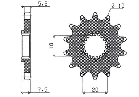 Зірка передня Sunstar 34413