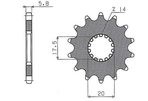 Зірка передня Sunstar 34513