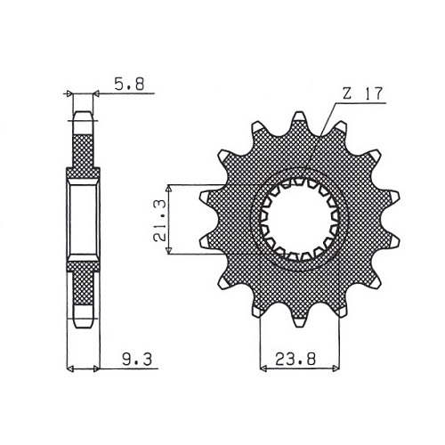 Зірка передня Sunstar 34712