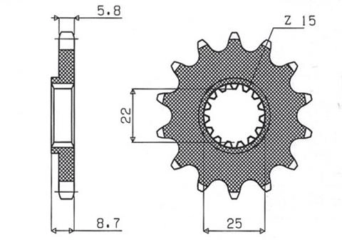 Зірка передня Sunstar 35712