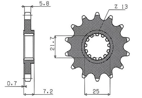 Зірка передня Sunstar 37316