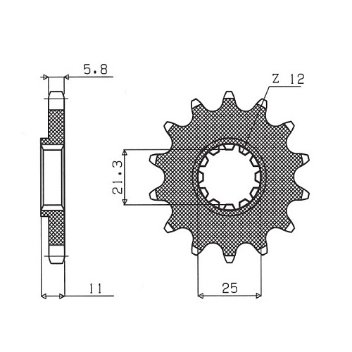 Зірка передня Sunstar 38314
