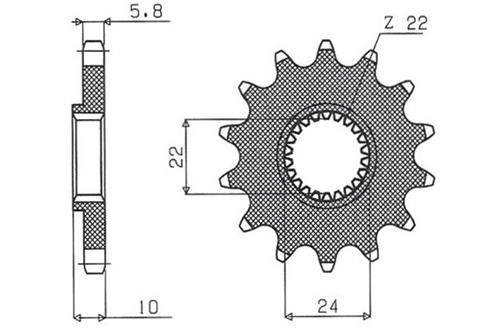Зірка передня Sunstar 38615
