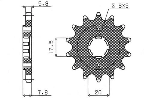 Зірка передня Sunstar 39114