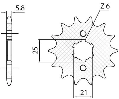 Зірка передня Sunstar 3C113