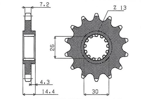 Зірка передня Sunstar 41017
