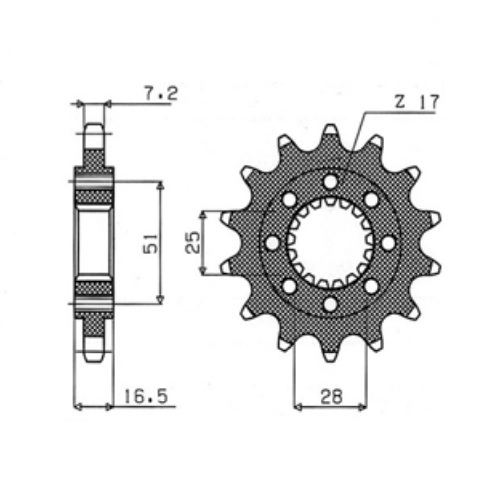 Зірка передня Sunstar 42716
