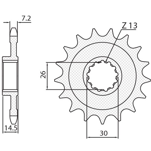 Зірка передня Sunstar 43216