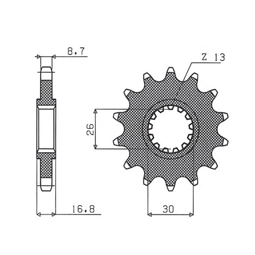 Зірка передня Sunstar 52215