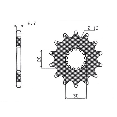 Зірка передня Sunstar 52417