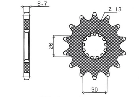 Зірка передня Sunstar 52419