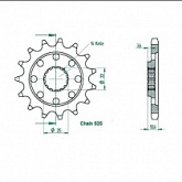 Звезда передняя Esjot 50-29052.15S