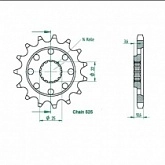 Звезда передняя Esjot 50-29052.15S