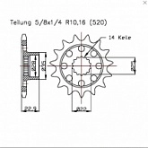 Звезда передняя Esjot 50-32185.15S