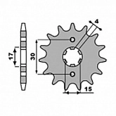 Звезда передняя JR RMC274.15S