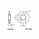 Звезда передняя JT JTF1332.16RB