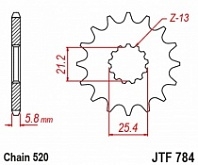Звезда передняя JT JTF784.15