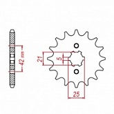 Звезда передняя MTX Parts 10-0Y1-13