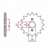 Звезда передняя MTX Parts 10-0Y1-13