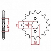 Звезда передняя MTX Parts 10-0Y1-16