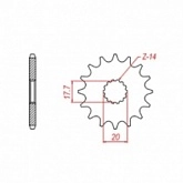 Звезда передняя MTX Parts 10-2HG-13