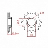 Звезда передняя MTX Parts 10-2NX-15