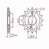 Звезда передняя MTX Parts 10-401-13