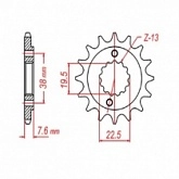 Звезда передняя MTX Parts 10-401-14