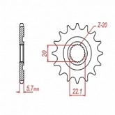 Звезда передняя MTX Parts 10-5NL-12