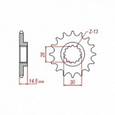 Звезда передняя MTX Parts 10-6KS-13