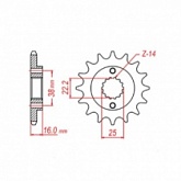 Звезда передняя MTX Parts 10-736-15